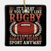 Rugby speler soort van een slimme mensen sport gra keramisch ornament (Voorkant)