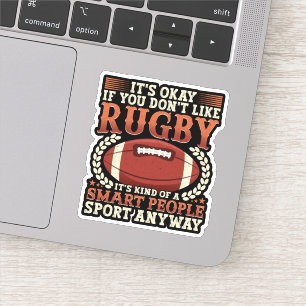 Rugby speler soort van een slimme mensen sport gra sticker