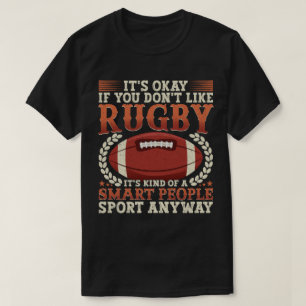 Rugby Speler Soort Van Een Slimme Mensen Sport Gra T-shirt