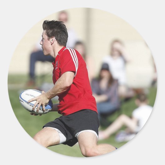 Rugby speler Sticker (Voorkant)