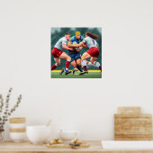 Rugby Spelers Art Print (Keuken)