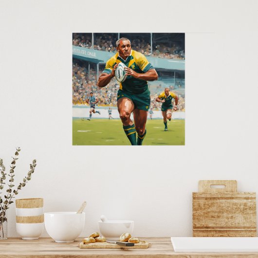 Rugby Spelers Art Print (Keuken)