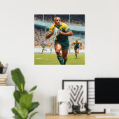 Rugby Spelers Art Print (Thuiskantoor)