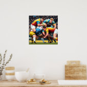 Rugby Spelers Art Print (Keuken)