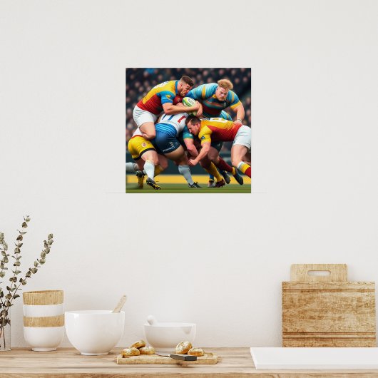 Rugby Spelers Art Print (Keuken)