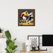 Rugby Spelers Art Print (Thuiskantoor)
