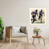 Rugby Spelers Art Print