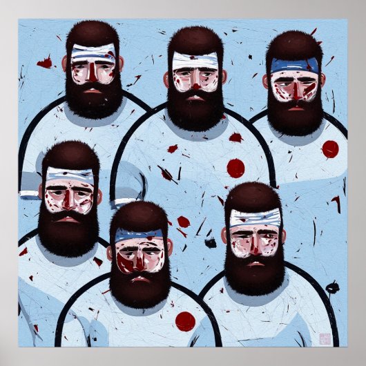 Rugby-spelers - Canvas Art Print (Voorkant)