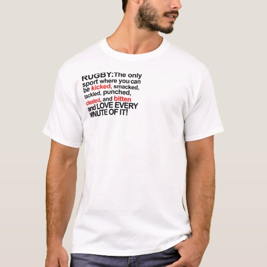 Rugby-spelers live t-shirt (Voorkant)