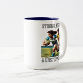 Rugby Spelers Two-Tone Mok (Voorkant rechts)