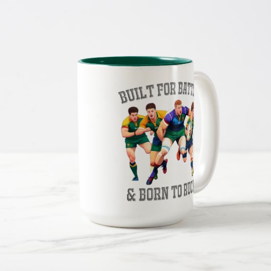 Rugby Spelers Two-Tone Mok (Voorkant rechts)