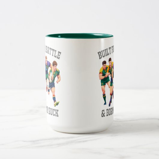 Rugby Spelers Two-Tone Mok (Center)