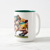 Rugby Spelers Two-Tone Mok (Voorkant rechts)