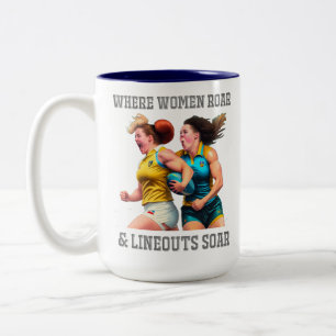 Rugby Spelers Two-Tone Mok