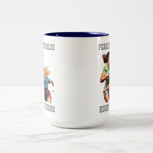 Rugby Spelers Two-Tone Mok (Center)