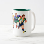 Rugby Spelers Two-Tone Mok (Voorkant rechts)