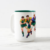 Rugby Spelers Two-Tone Mok (Voorkant links)