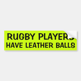 RUGBY-SPELS HEBBEN LEDER BALLEN BUMPERSTICKER