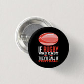 Rugby Sport Cadeau Ronde Button 3,2 Cm (Voorkant /achterkant)
