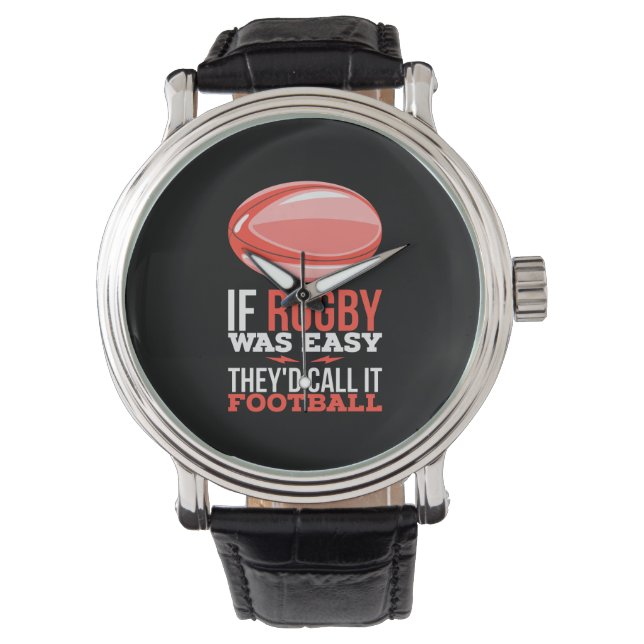 Rugby Sport Gift Horloge (Voorkant)