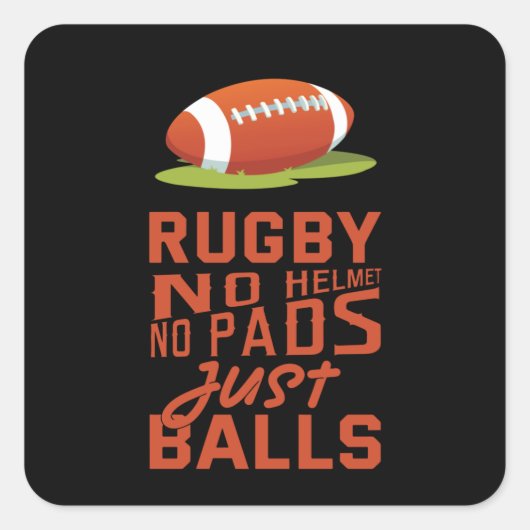 Rugby Sport Gift Vierkante Sticker (Voorkant)