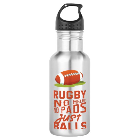 Rugby Sport Gift Waterfles (Voorkant)