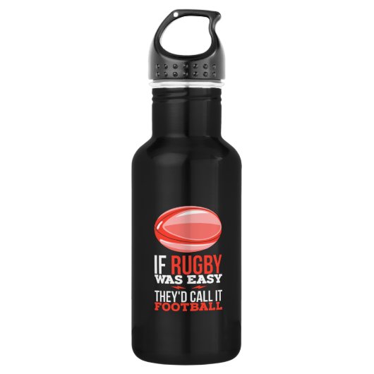Rugby Sport Gift Waterfles (Voorkant)