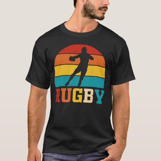 Rugby Sport Lover - Rugby Speler Team Coach Retro T-shirt (Voorkant)