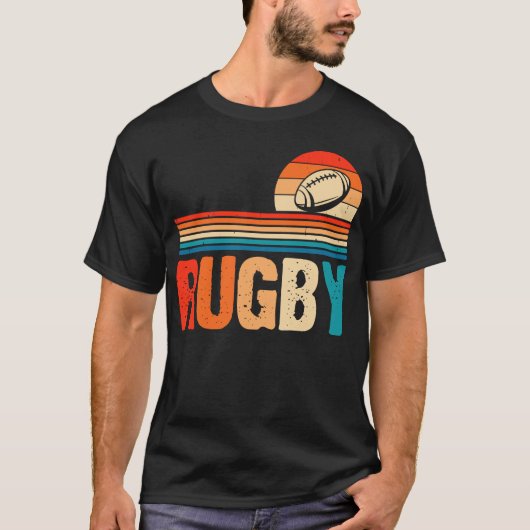 Rugby Sport Lover - Rugby Speler Team Coach Retro T-shirt (Voorkant)
