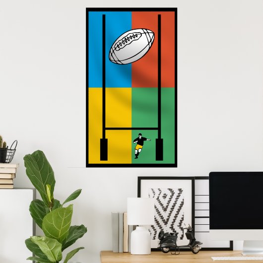 Rugby Sport Poster (Thuiskantoor)