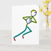 Rugby Stickman Kaart (Gele Bloem)