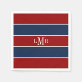 Rugby Stripes 3 Letter Monogram Servetten (Voorkant)