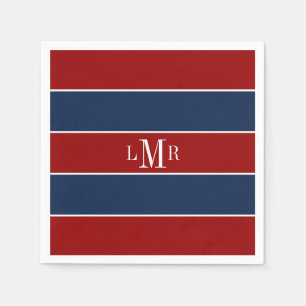 Rugby Stripes 3 Letter Monogram Servetten