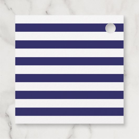 Rugby Stripes Alligator Favor Cadeau Labels (Achterkant)