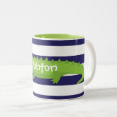 Rugby Stripes Alligator Gepersonaliseerde Mok (Voorkant rechts)