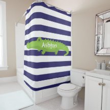 Rugby Stripes Alligator personaliseert het gordijn