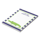 Rugby Stripes Alligator Personeel Notitieblok (Linkerzijde)