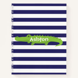 Rugby Stripes Alligator Spiral Notitieboek