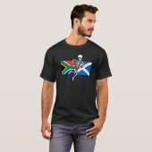 Rugby supporter SA & Scotland flags & botten T-shirt (Voorkant volledig)