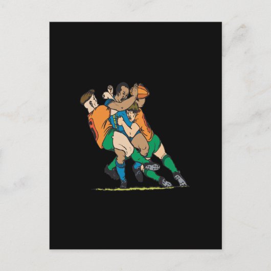 Rugby Tackle 2 Briefkaart (Voorkant)