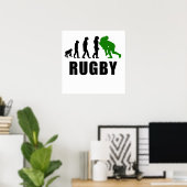Rugby Tackle Evolution (groen) Poster (Thuiskantoor)