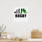Rugby Tackle Evolution (groen) Poster (Keuken)