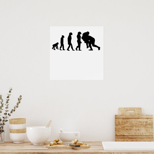 Rugby Tackle Evolution Poster (Keuken)