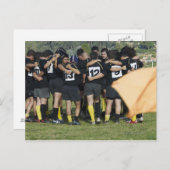Rugby-team dat in een cirkel staat briefkaart (Voorkant / Achterkant)