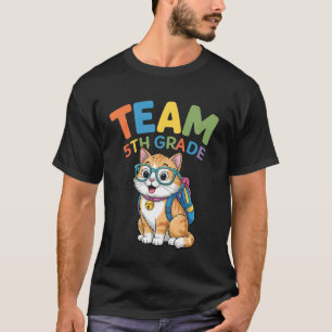 Rugby Terug Naar School Kat T-shirts Team 5e Klas 