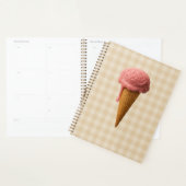 Rugby terug spiraal kalender roze, beige planner (Display)