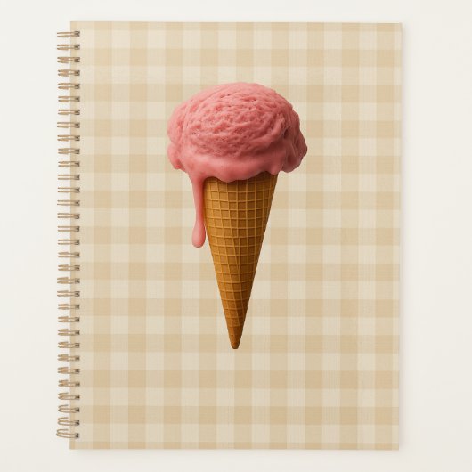 Rugby terug spiraal kalender roze, beige planner (Voorkant)