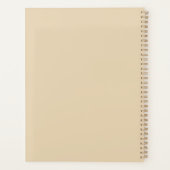 Rugby terug spiraal kalender roze, beige planner (Achterkant)