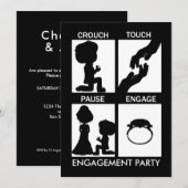 Rugby thema verlovingsfeest aankondiging (Voorkant / Achterkant)