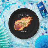 Rugby Thema Voeg logo toe Papieren Bordje (Feest)